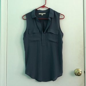 Blue sleeveless top